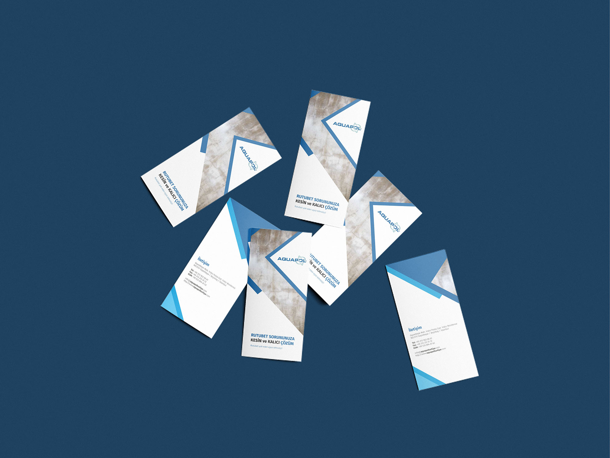 Aquapol Tri-fold Broşür Tasarımı Mockup